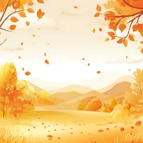 Scenic Autumnal Vista with Warm Colors