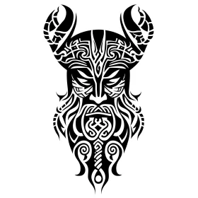 Stylized Viking Warrior Head