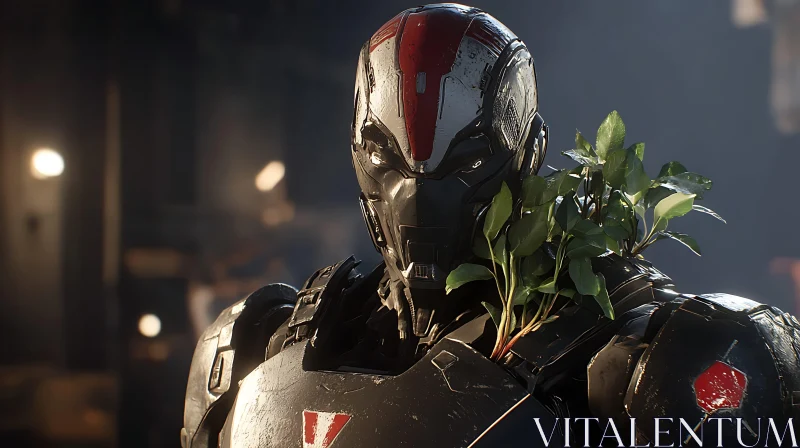 Cyborg Embracing Nature