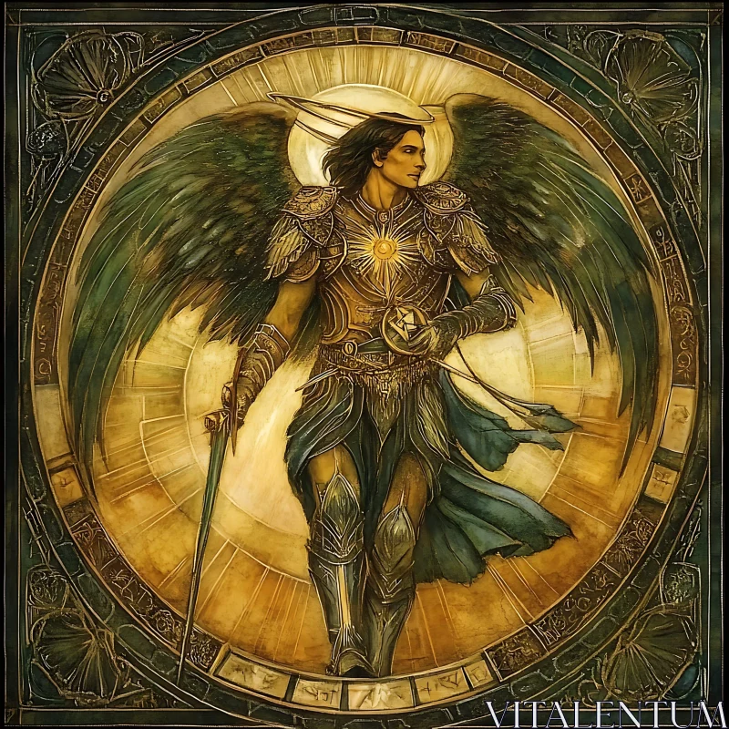 Guardian Angel with Sword and Wings