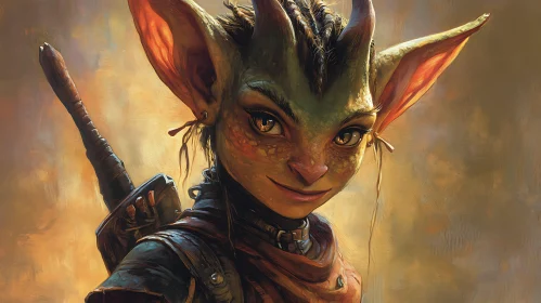 Detailed Portrait of an Elf Warrior
