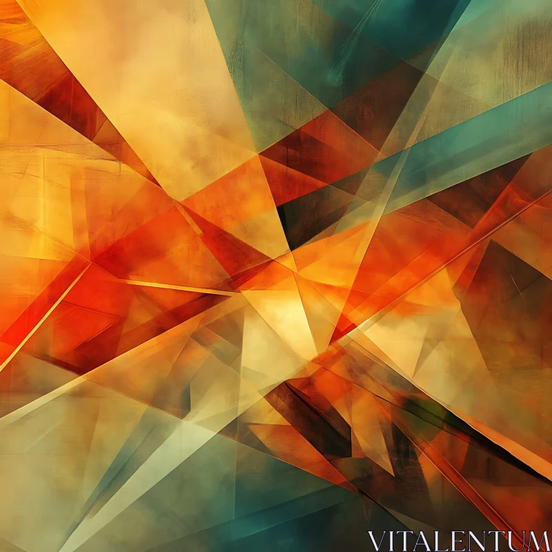 Colorful Geometric Shapes in Abstract Art