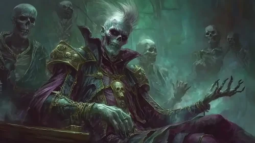 Undead Monarch in Gothic Setting