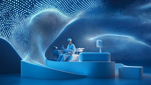 Blue Virtual Reality Doctor