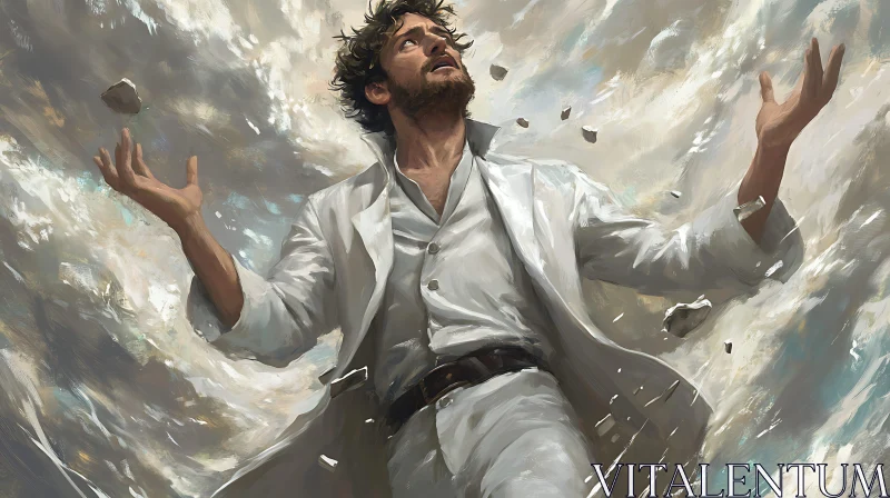 Man in White: An Ethereal Ascension