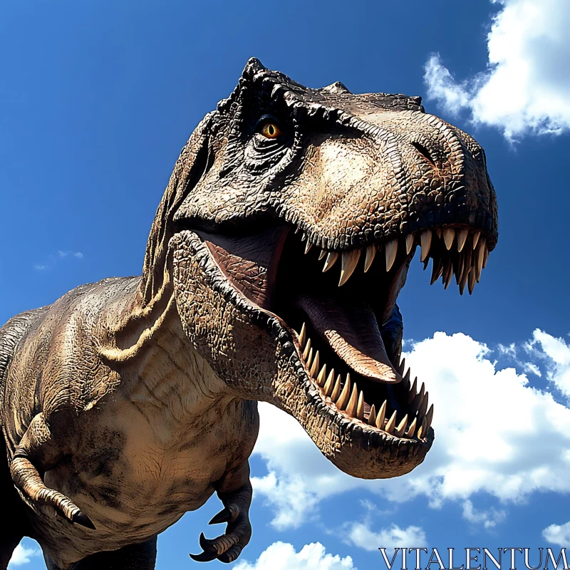 T-Rex Against Blue Sky