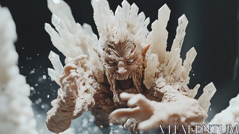 Stone Monster with Crystals