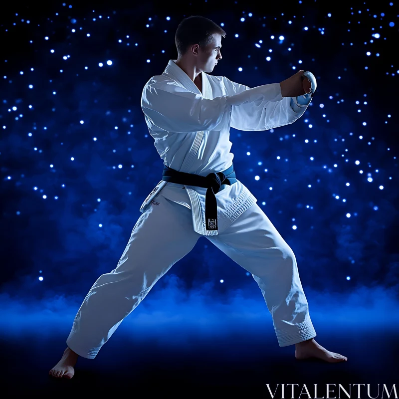 Martial Arts Fighter in Action