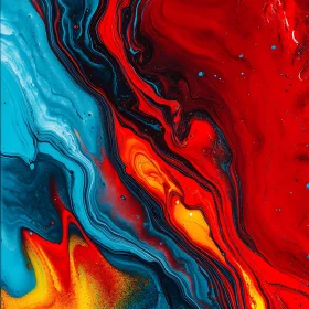Vibrant Abstract Fluid Art