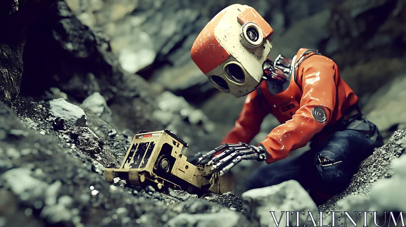 Cave Robot and Toy Bulldozer