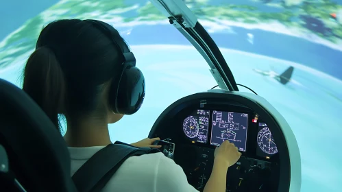 Virtual Flight Simulation Training Session