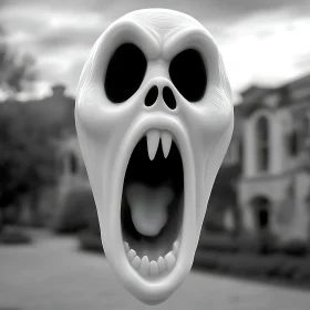 Monochrome Ghostface Scream Mask