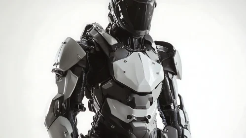 Advanced Robotic Cyborg in Protective Gear