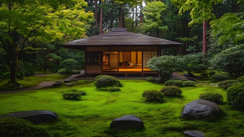 Zen House Surrounded by Greenery