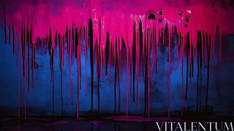 Magenta and Blue Abstract Art