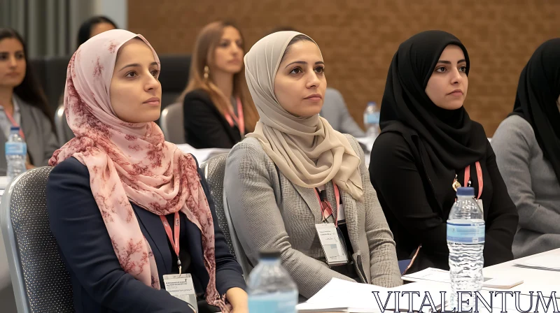 Focused Women at a Conference