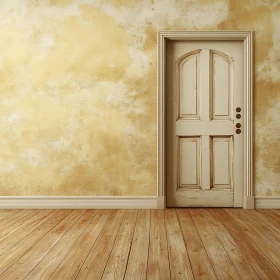 Old Doorway with Textured Wall