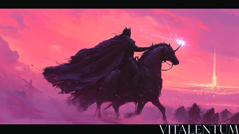 Fantasy Knight on Unicorn