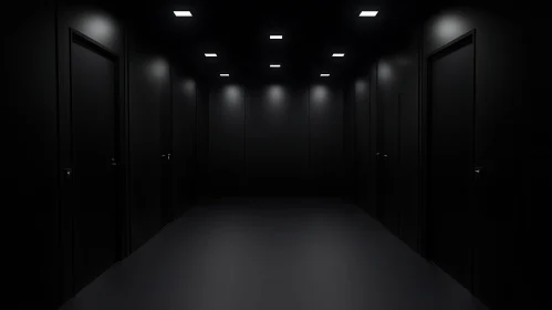 Monochrome Hallway Illusion