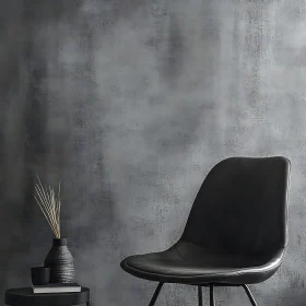 Modern Chair Against Textured Wall