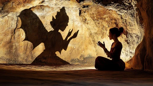 Cave Dweller's Shadow: Light and Dark