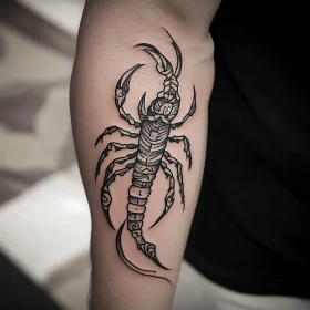 Detailed Scorpion Tattoo Design