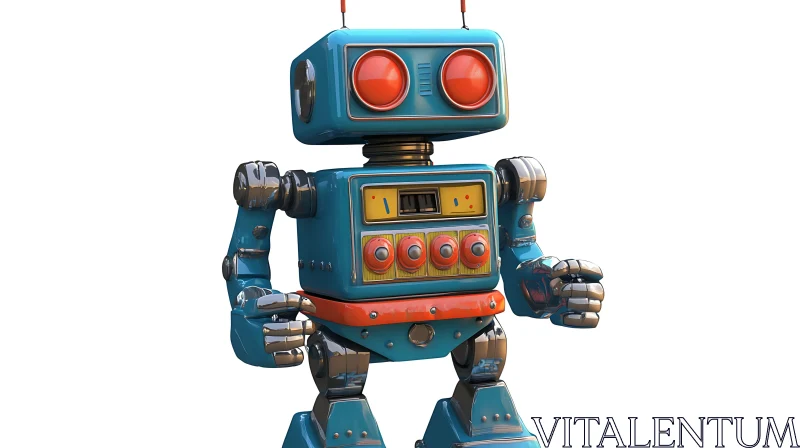 Vintage Style Robot AI Image