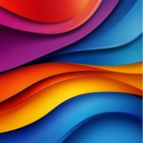 Fluid Color Layers Abstract Composition