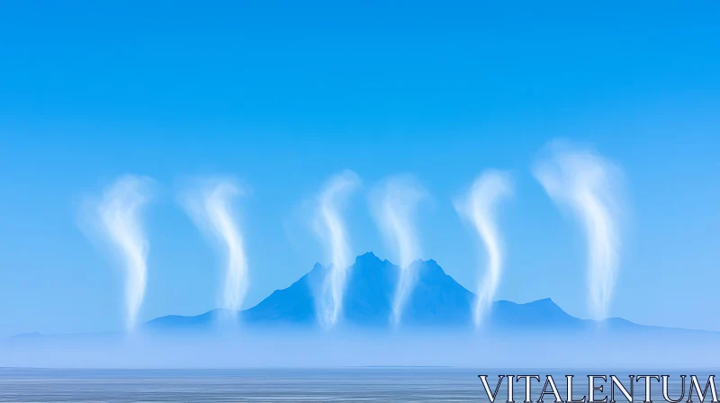 Misty mountain landscape