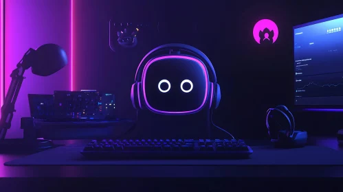 Robot with Neon Setup