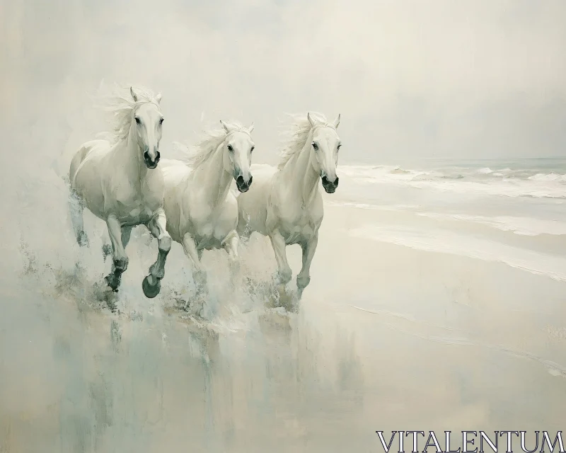 White Horses by the Sea