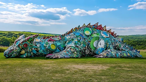 Dragon Art from Recycled Materials