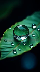 Enigmatic Tropics: A Water Drop on Leaf