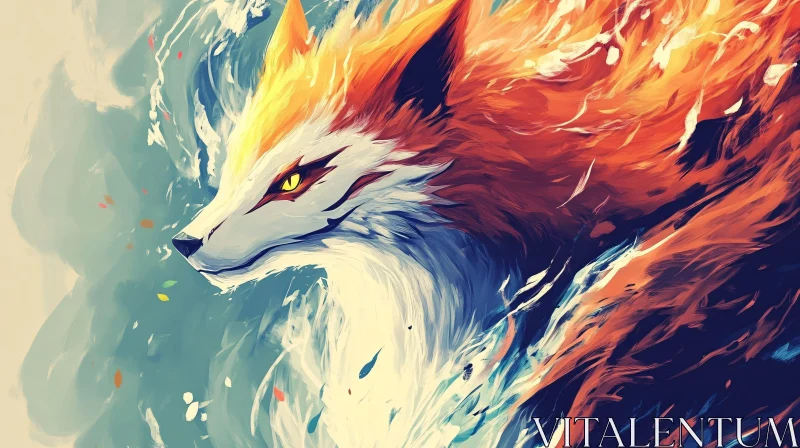 Abstract Fox Art AI Image