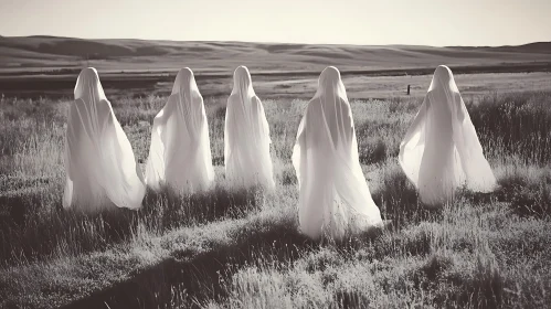 Monochrome Specters: Ghosts in a Field