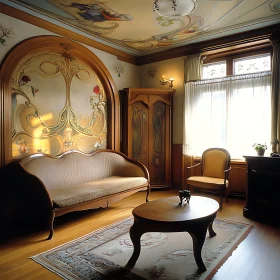 Ornate Vintage Living Room Interior