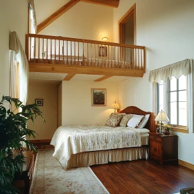 Cozy Bedroom Design with Wooden Accents