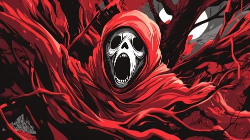 Screaming Reaper in Crimson Robe