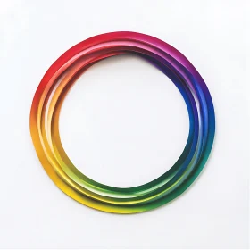 Abstract Rainbow Circle: Color Spectrum Art