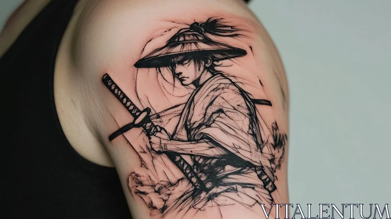 Traditional Samurai Tattoo AI Image