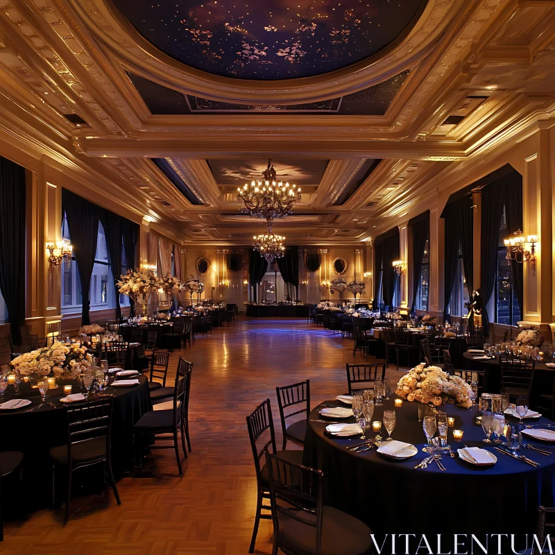 Luxurious Event Space with Classic Design AI Image