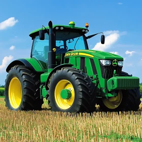 Agricultural Tractor in Field