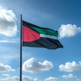 Vibrant National Flag and Clear Sky