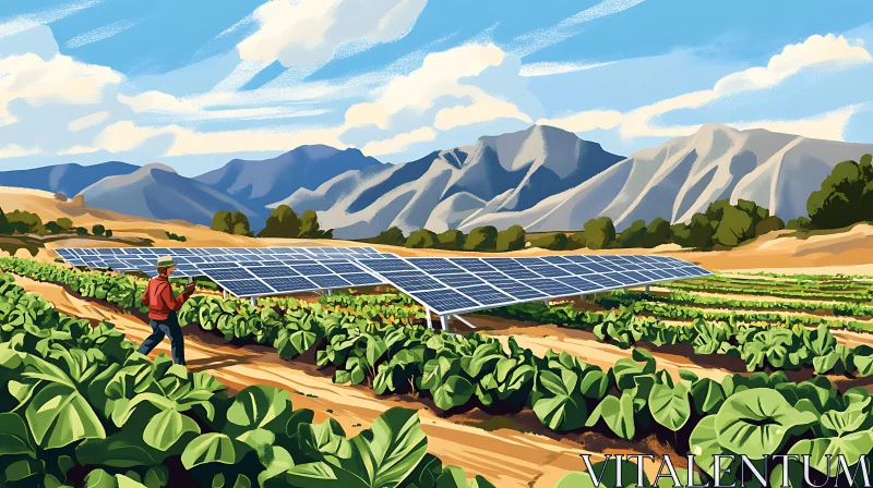 AI ART Farm with Solar Panels