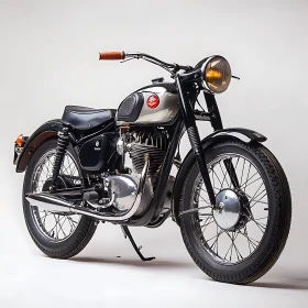Retro Motorcycle on White Background