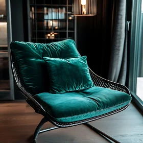 Luxurious Emerald Chair in Modern Interior