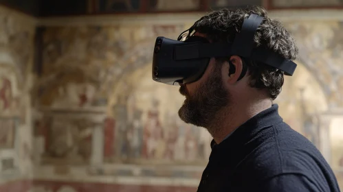 VR Immersion with Classical Art Backdrop