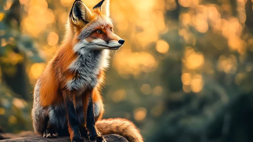 Portrait of a Fox in the Woods