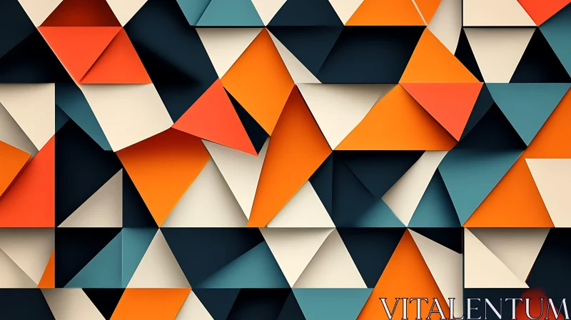 AI ART Vibrant Triangular Patterns in Abstract Design