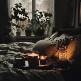 Candlelit Tranquility in Bedroom